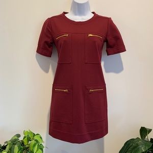 J. Crew maroon shift dress, 00P, never worn before, new with tag